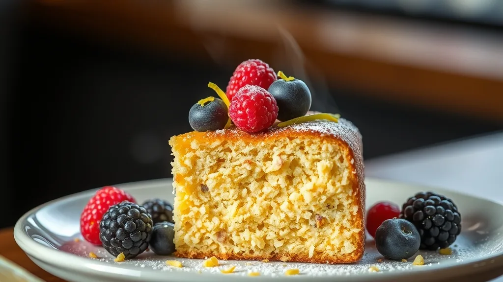 Flourless Oatmeal Berry Cake