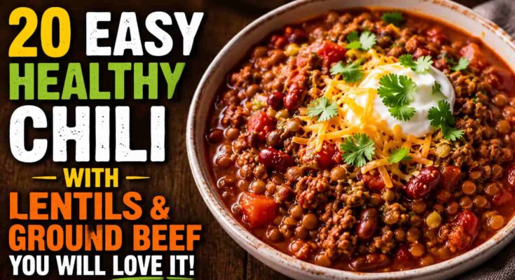 Healthy Chili With Lentils & Ground Beef