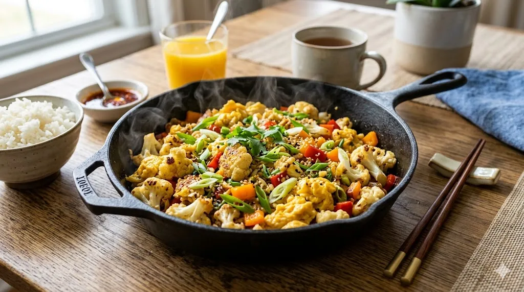 Healthy Breakfast Eggs With Cauliflower