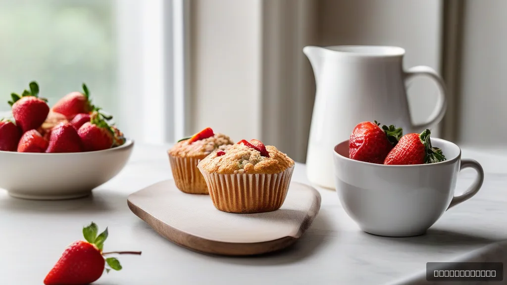  Flourless Strawberry Oatmeal Muffins