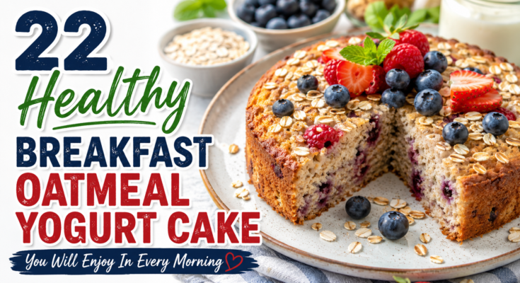 Healthy Breakfast Oatmeal Yogurt Cake
