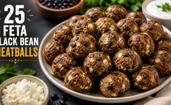 feta black bean meatballs